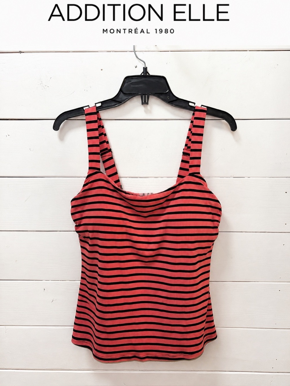 ADDITION ELLE Pink & Black Striped Tank Top Size X